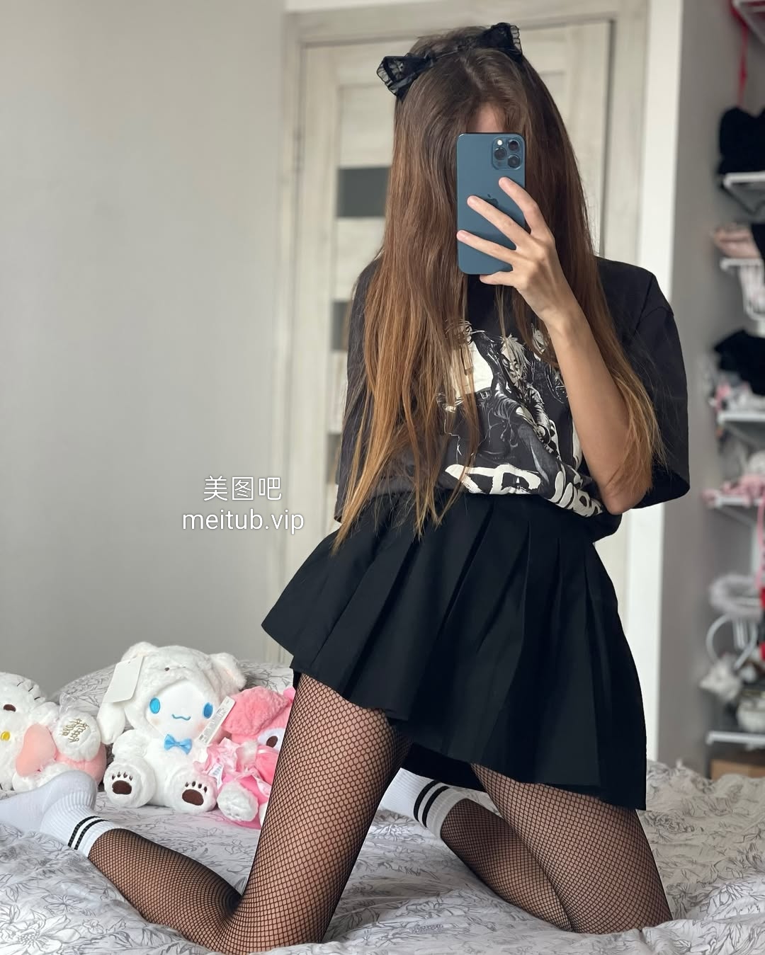 性感黑丝网袜美女